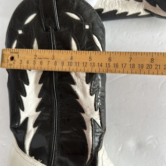 Code West Sz 7 Vintage White Lighting Western Rodeo Boots RARE - Picture 14 of 15